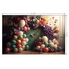 LB0601 Balloons Garland Butterfly Backdrop