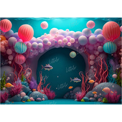 LB0606 Adventure Under The Sea Ocean Mermaid Backdrop