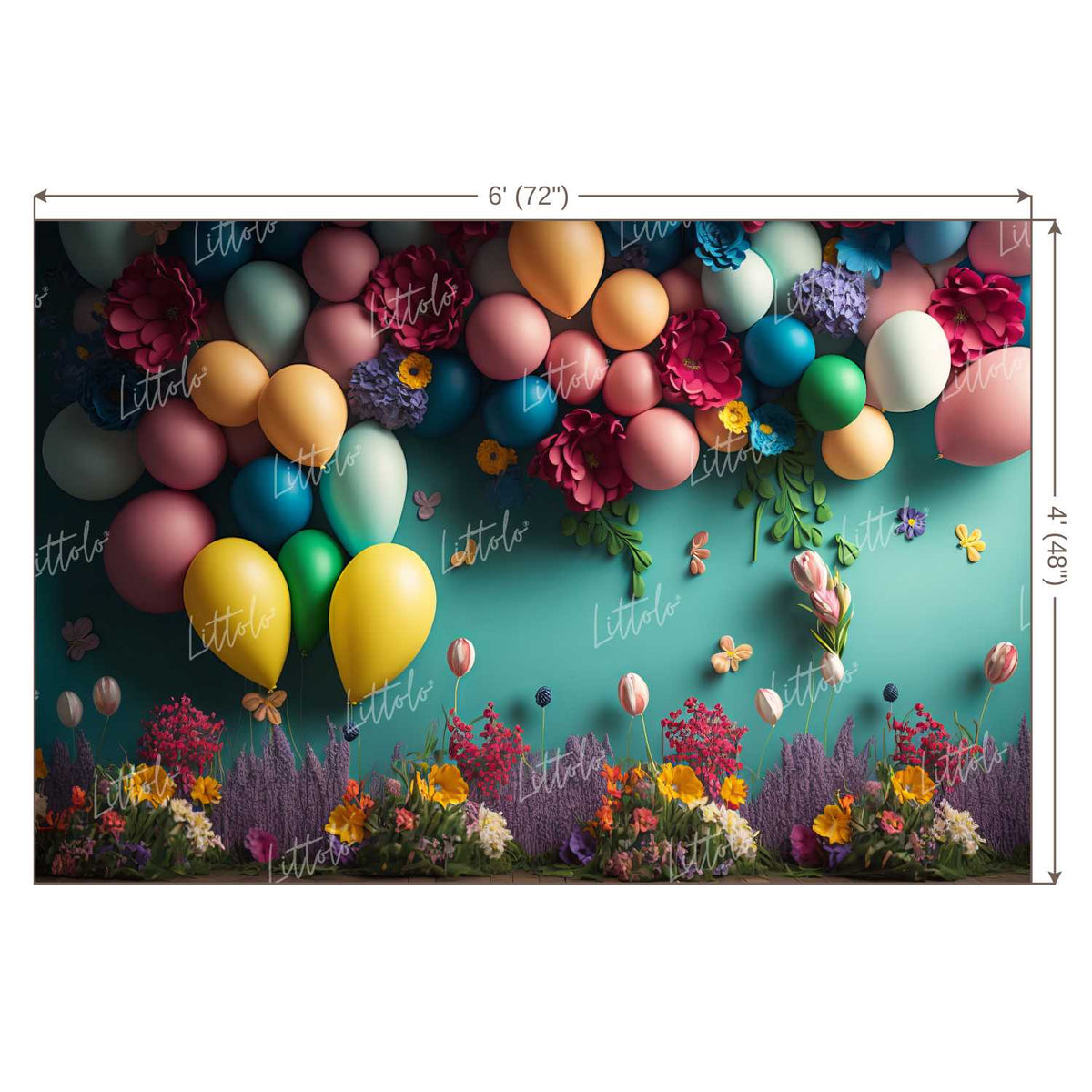 LB0608 Flowers Decor Backdrop