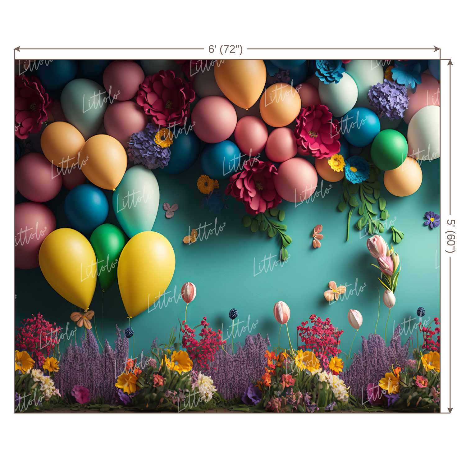 LB0608 Flowers Decor Backdrop