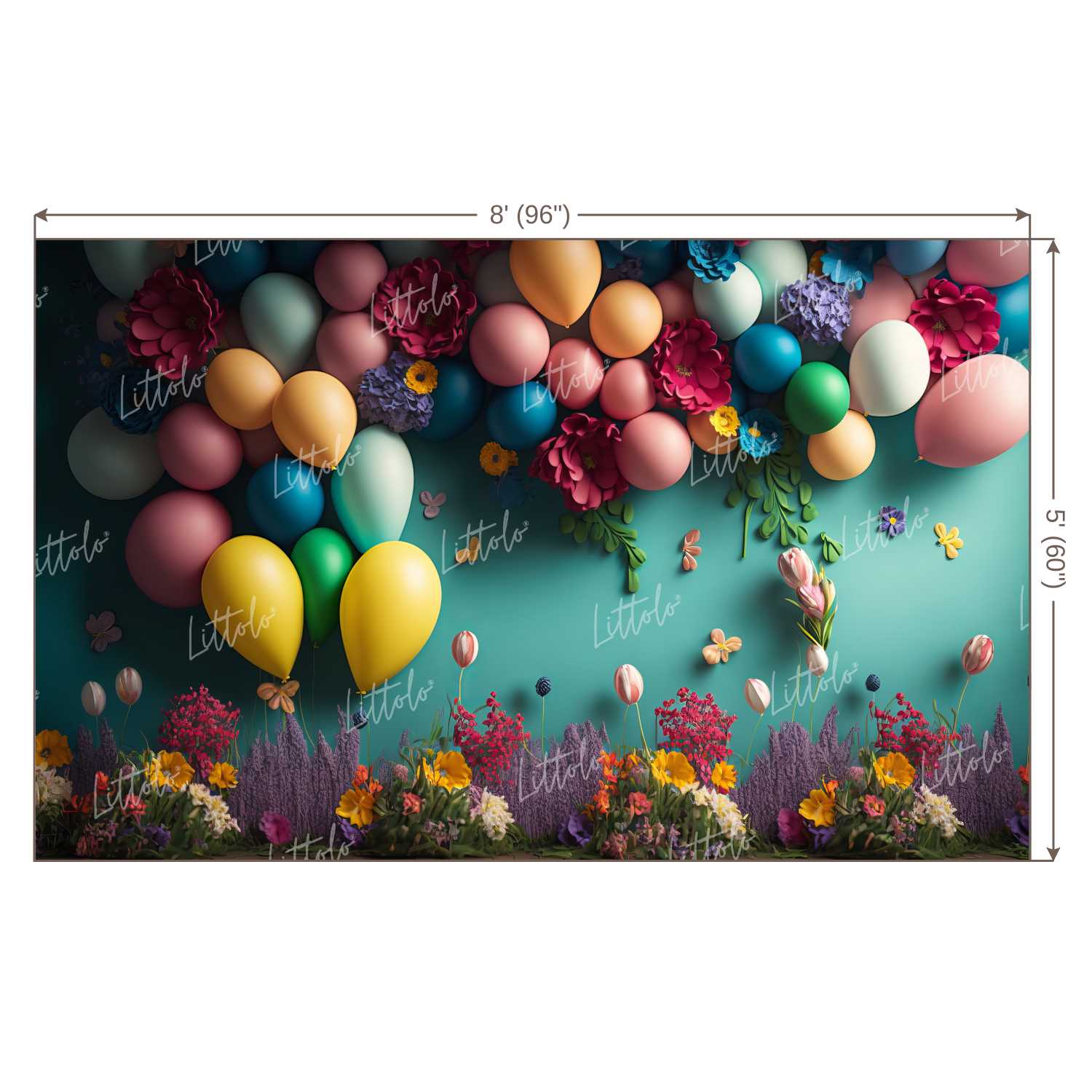 LB0608 Flowers Decor Backdrop