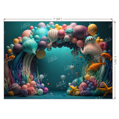 LB0609 Adventure Under The Sea Ocean Little Backdrop