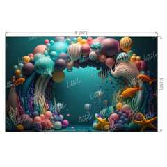 LB0609 Adventure Under The Sea Ocean Little Backdrop