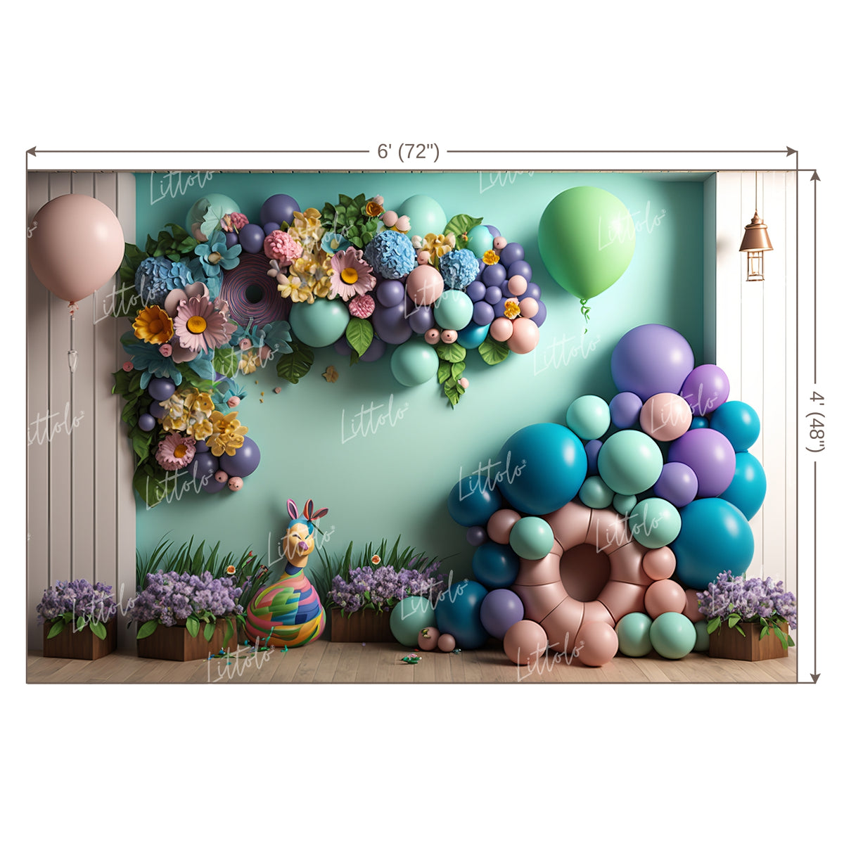 LB0611 Flowers Decor Backdrop