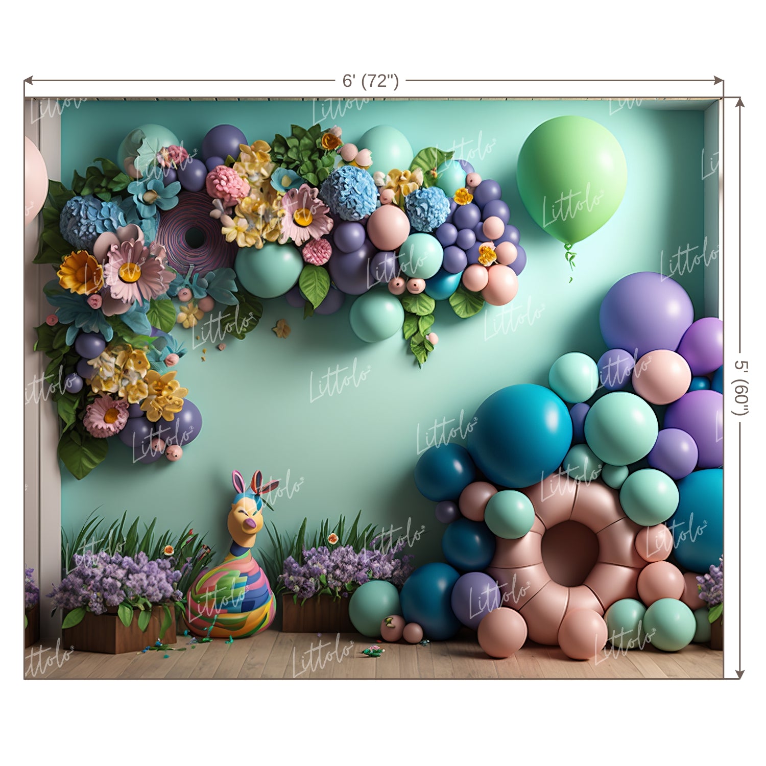 LB0611 Flowers Decor Backdrop