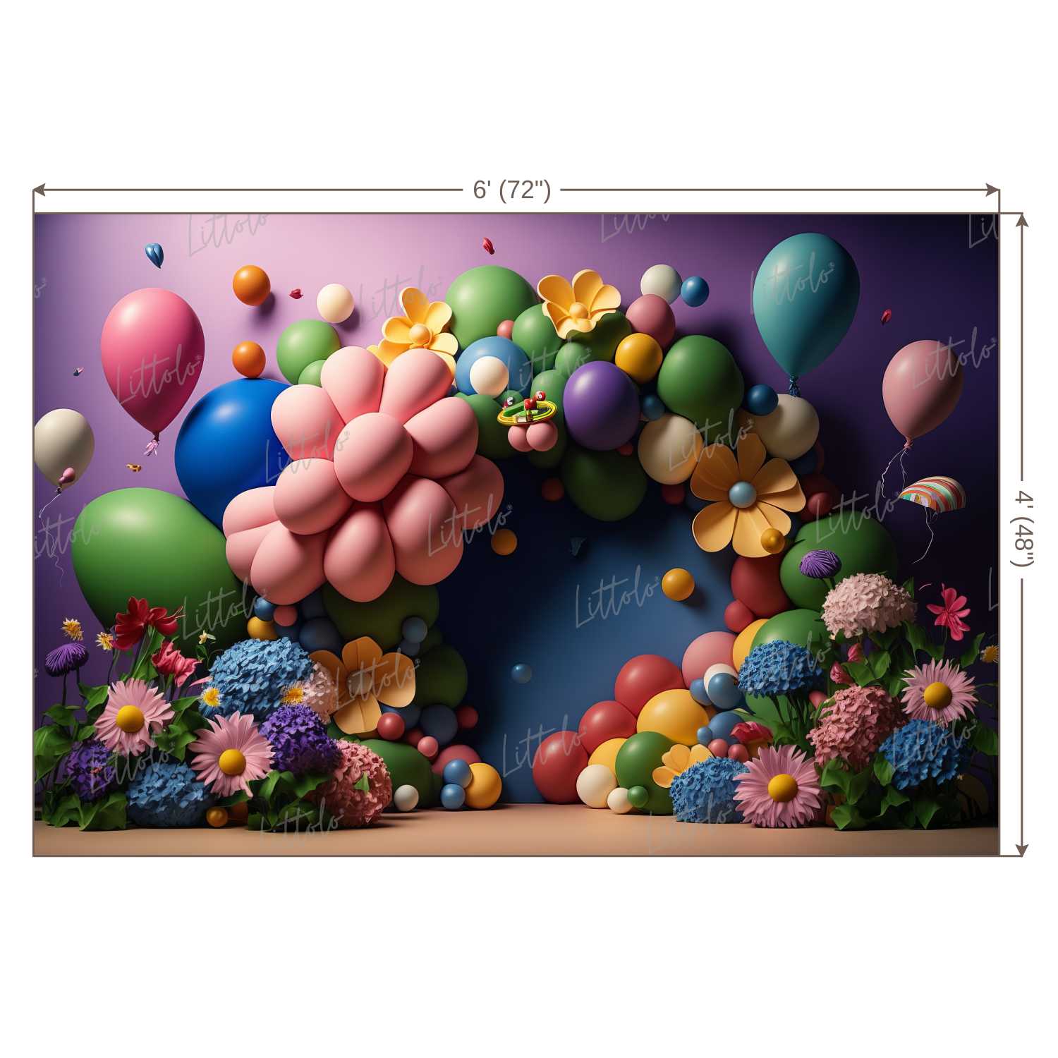 LB0612 Flowers Decor Backdrop