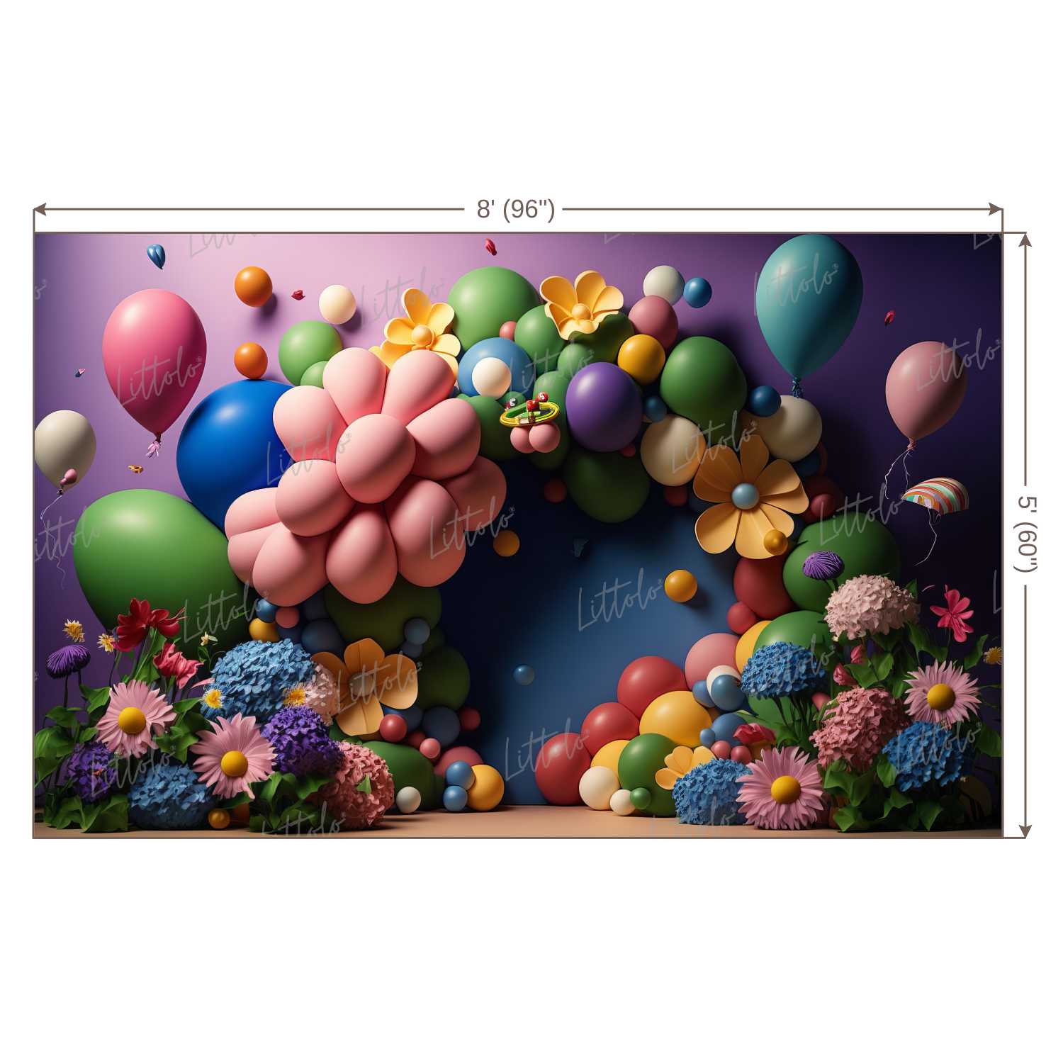 LB0612 Flowers Decor Backdrop