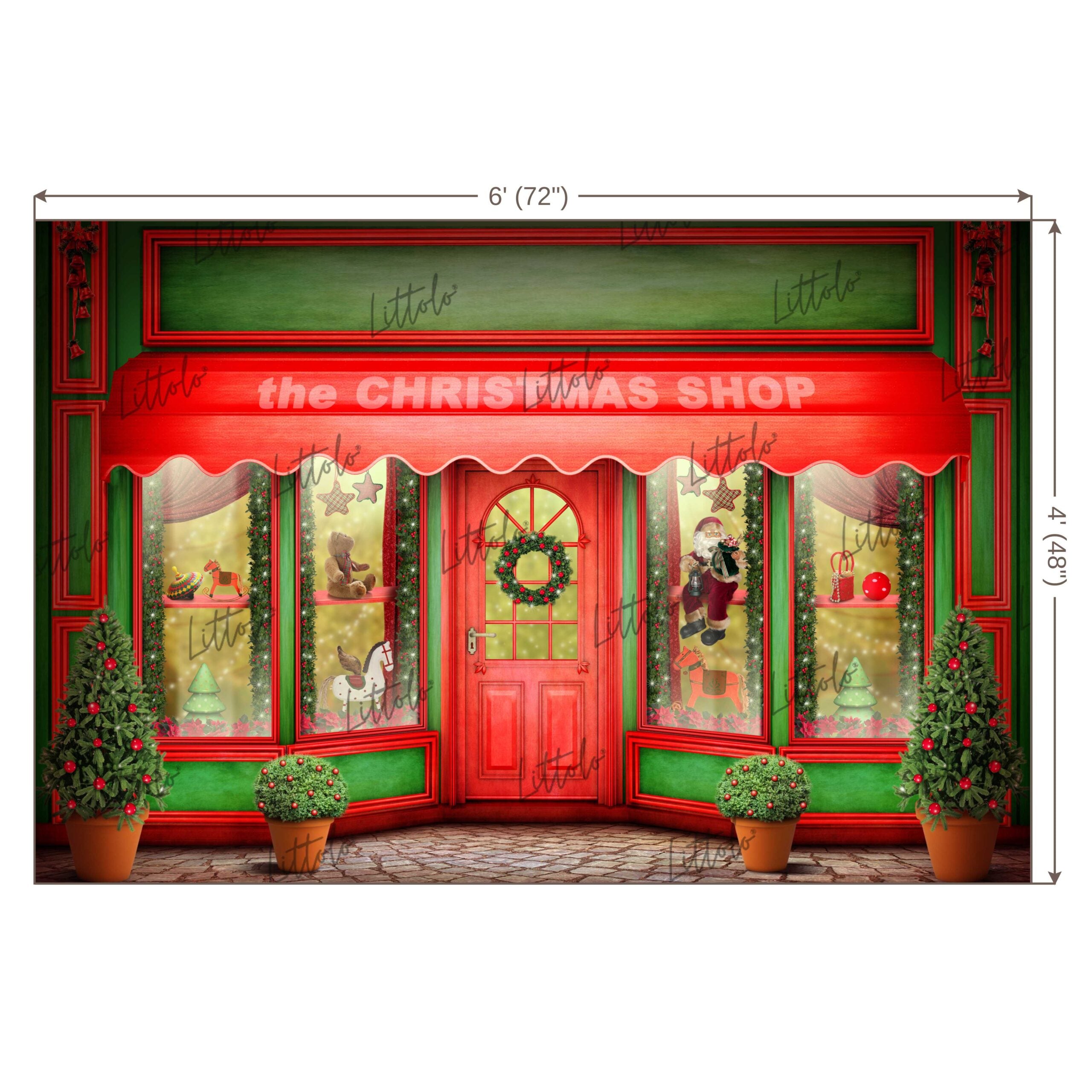 LB0613 Christmas Shop Backdrop