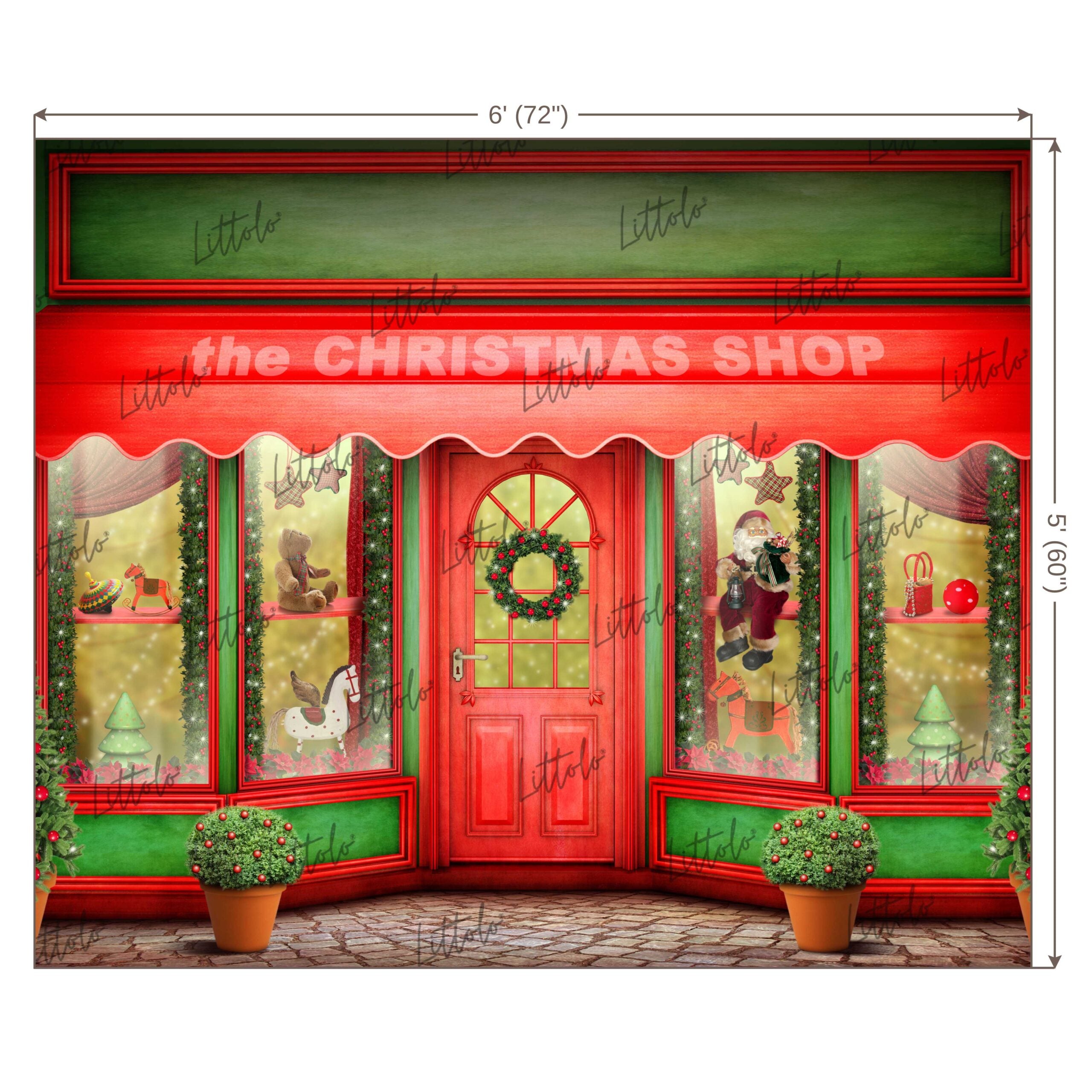 LB0613 Christmas Shop Backdrop