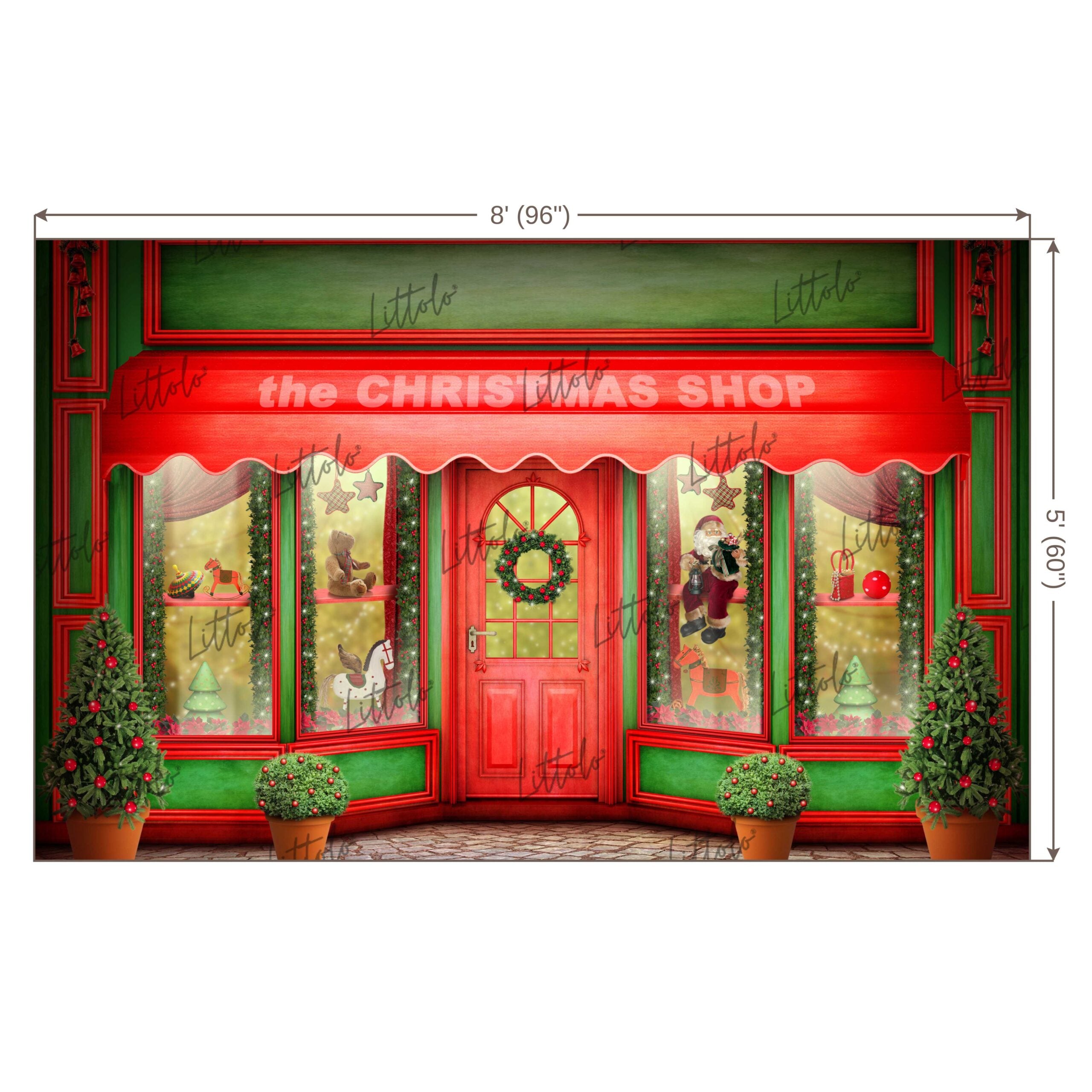 LB0613 Christmas Shop Backdrop