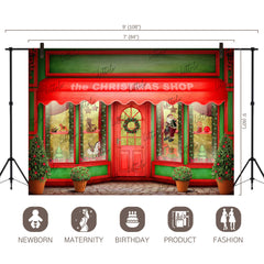 LB0613 Christmas Shop Backdrop