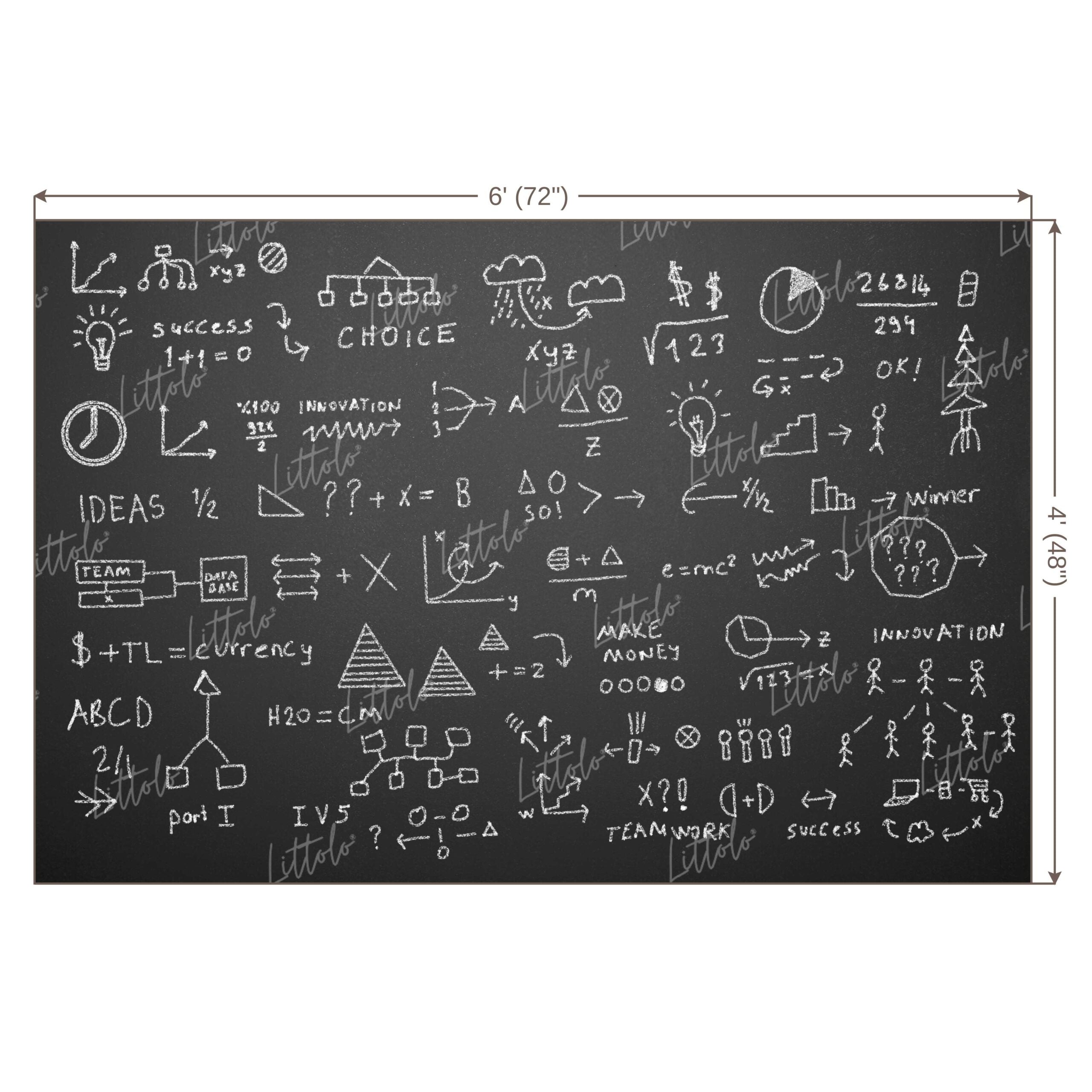 LB0614 Back to School Chalk Board Backdrop