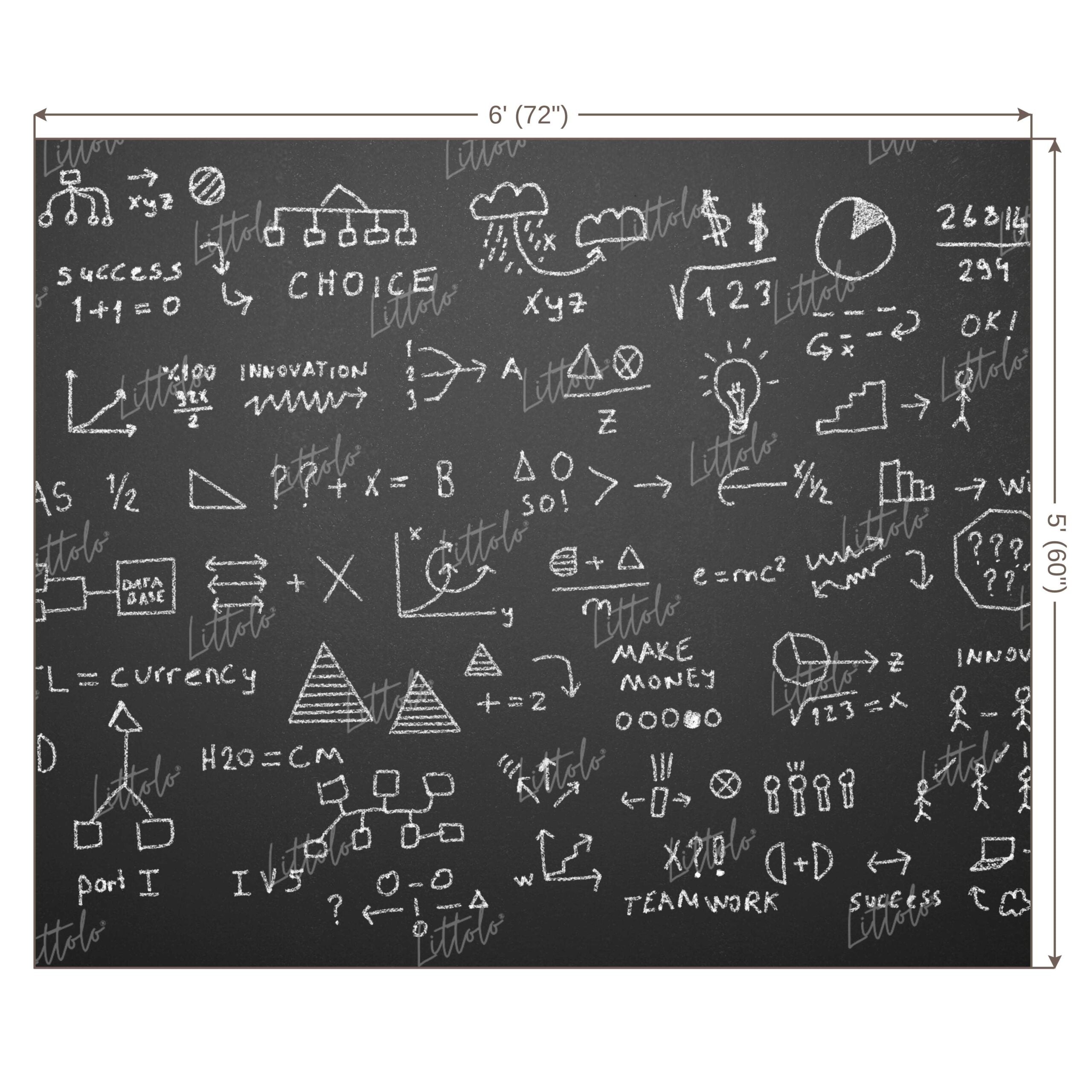 LB0614 Back to School Chalk Board Backdrop