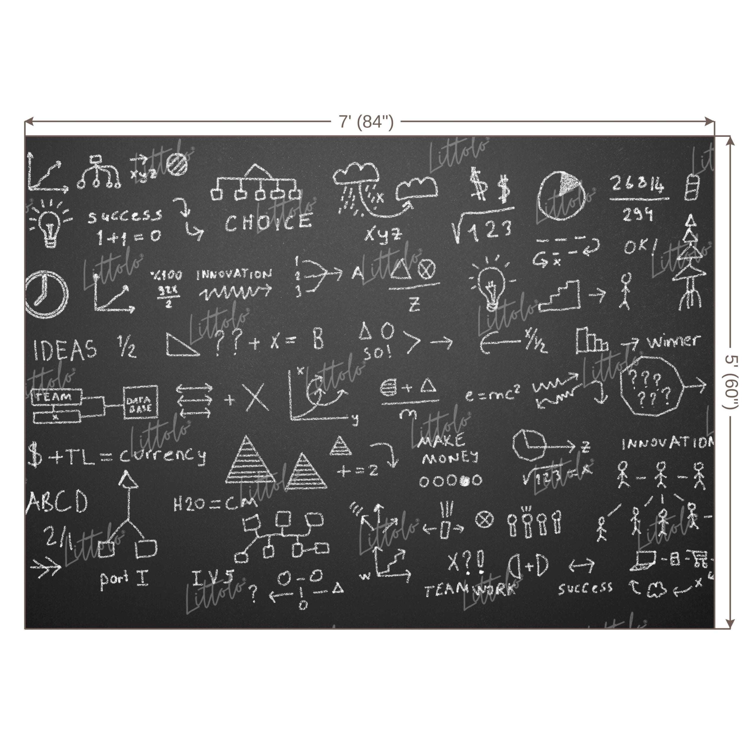 LB0614 Back to School Chalk Board Backdrop