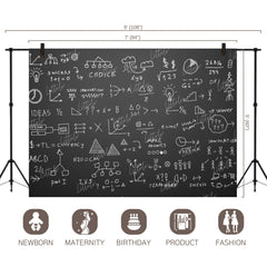 LB0614 Back to School Chalk Board Backdrop