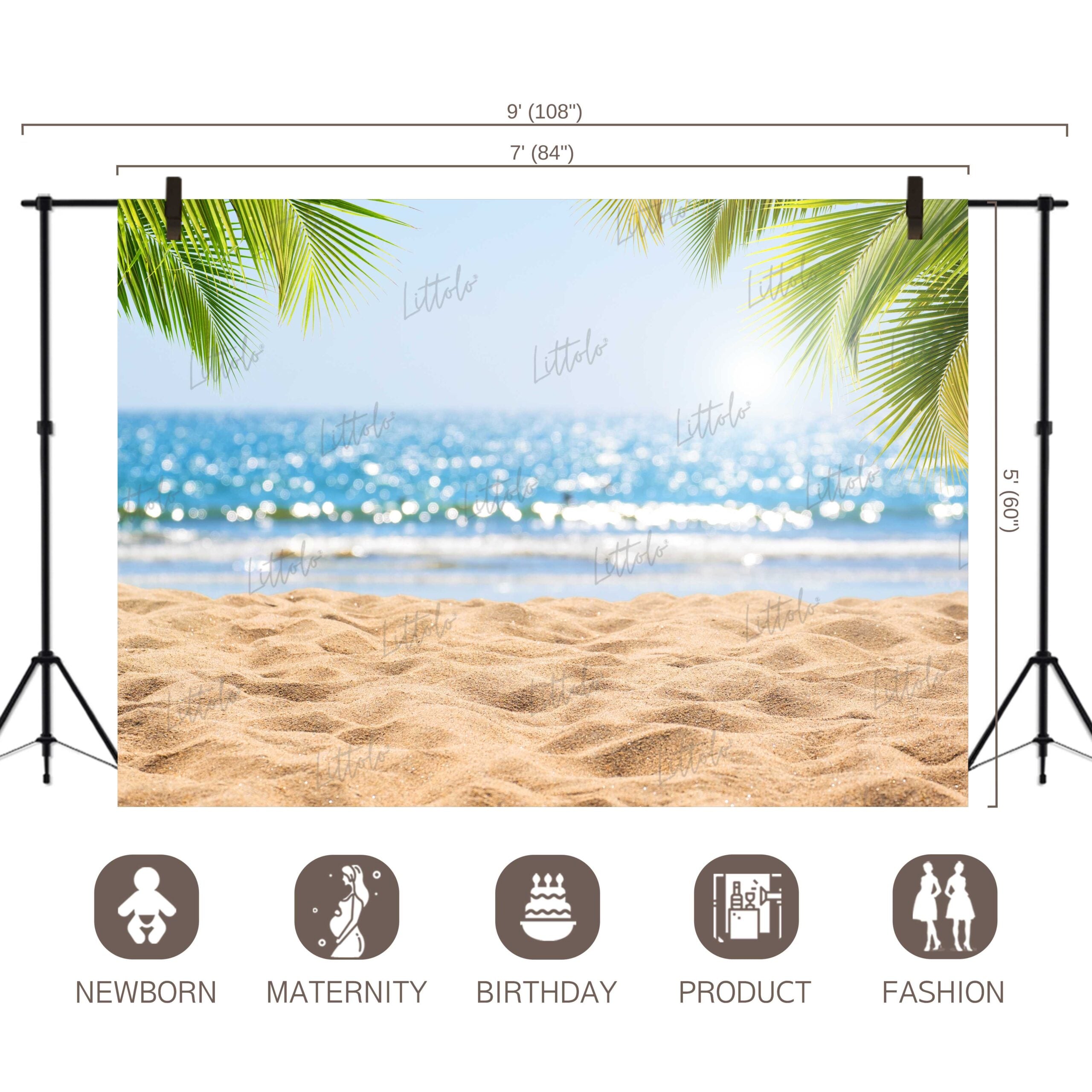 LB0618 Summer Beach Backdrop