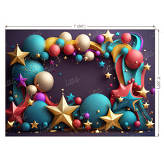 LB0622 Balloons Garland Star Backdrop