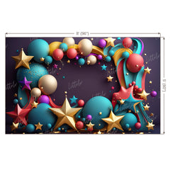 LB0622 Balloons Garland Star Backdrop