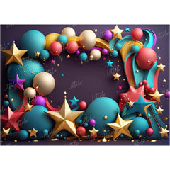 LB0622 Balloons Garland Star Backdrop