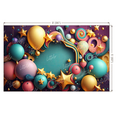 LB0629 Balloons Garland Star Backdrop