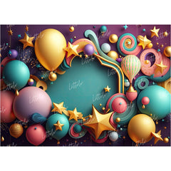 LB0629 Balloons Garland Star Backdrop