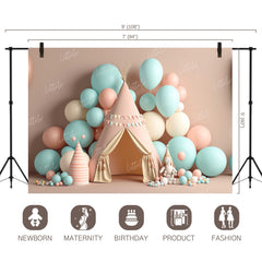 LB0631 Balloons Garland Tent Backdrop