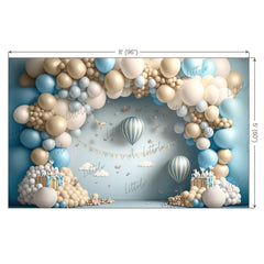 LB0632 Balloons Garland Hot Air Backdrop