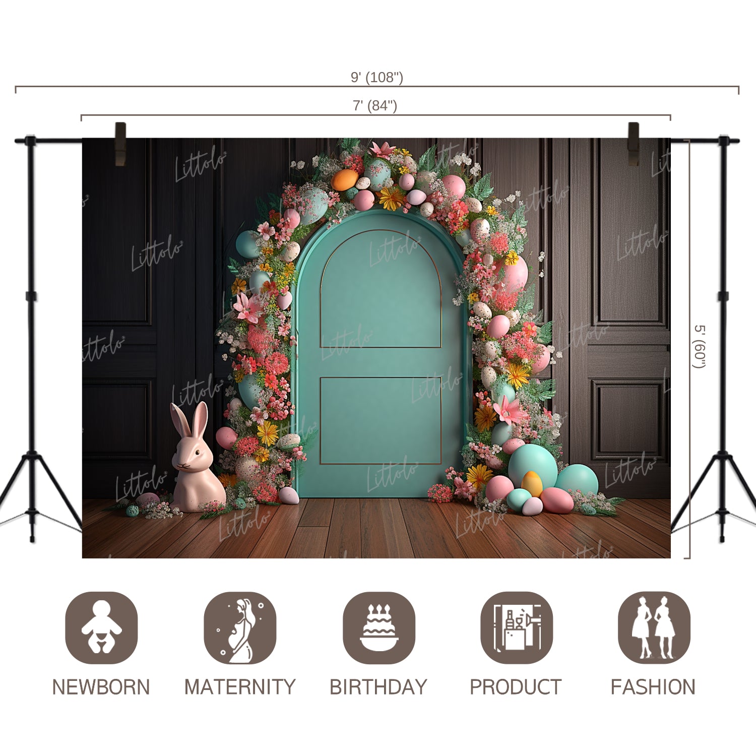 LB0638 Easter Doorway Backdrop