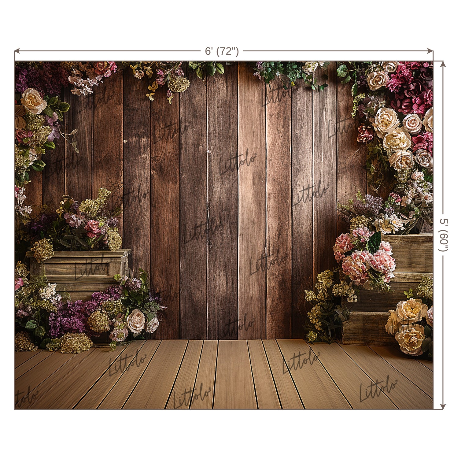 LB0639 Rustic Plank Backdrop