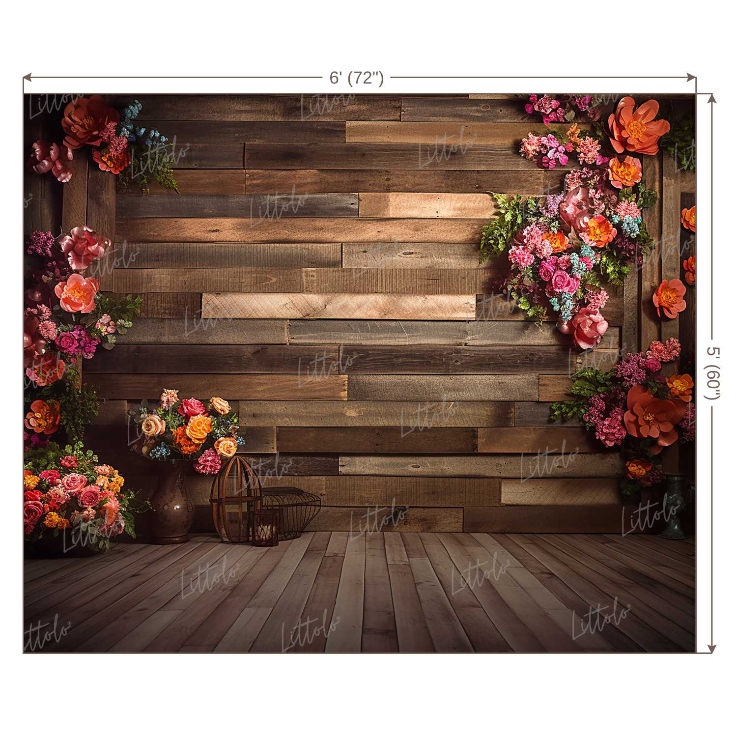 LB0640 Rustic Plank Backdrop