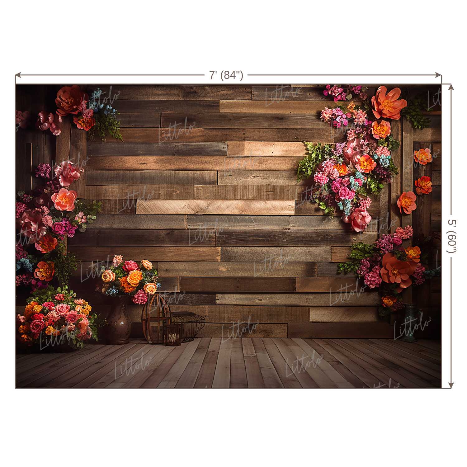 LB0640 Rustic Plank Backdrop