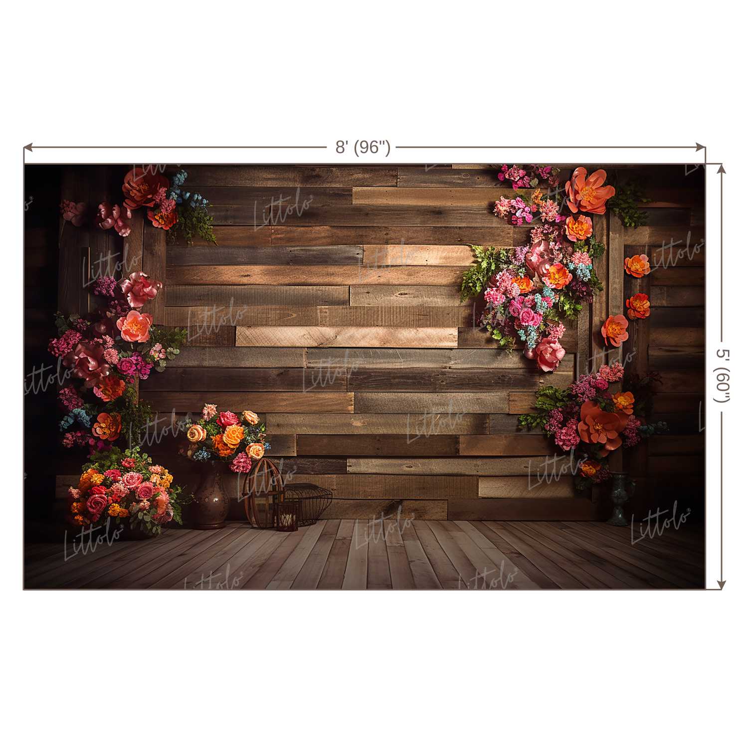 LB0640 Rustic Plank Backdrop