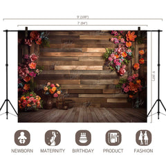 LB0640 Rustic Plank Backdrop