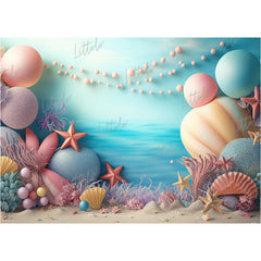 LB0641 Adventure Under The Sea Ocean Little Mermaid Backdrop