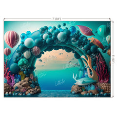 LB0643 Adventure Under The Sea Ocean Mermaid Backdrop