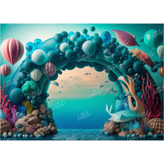 LB0643 Adventure Under The Sea Ocean Mermaid Backdrop