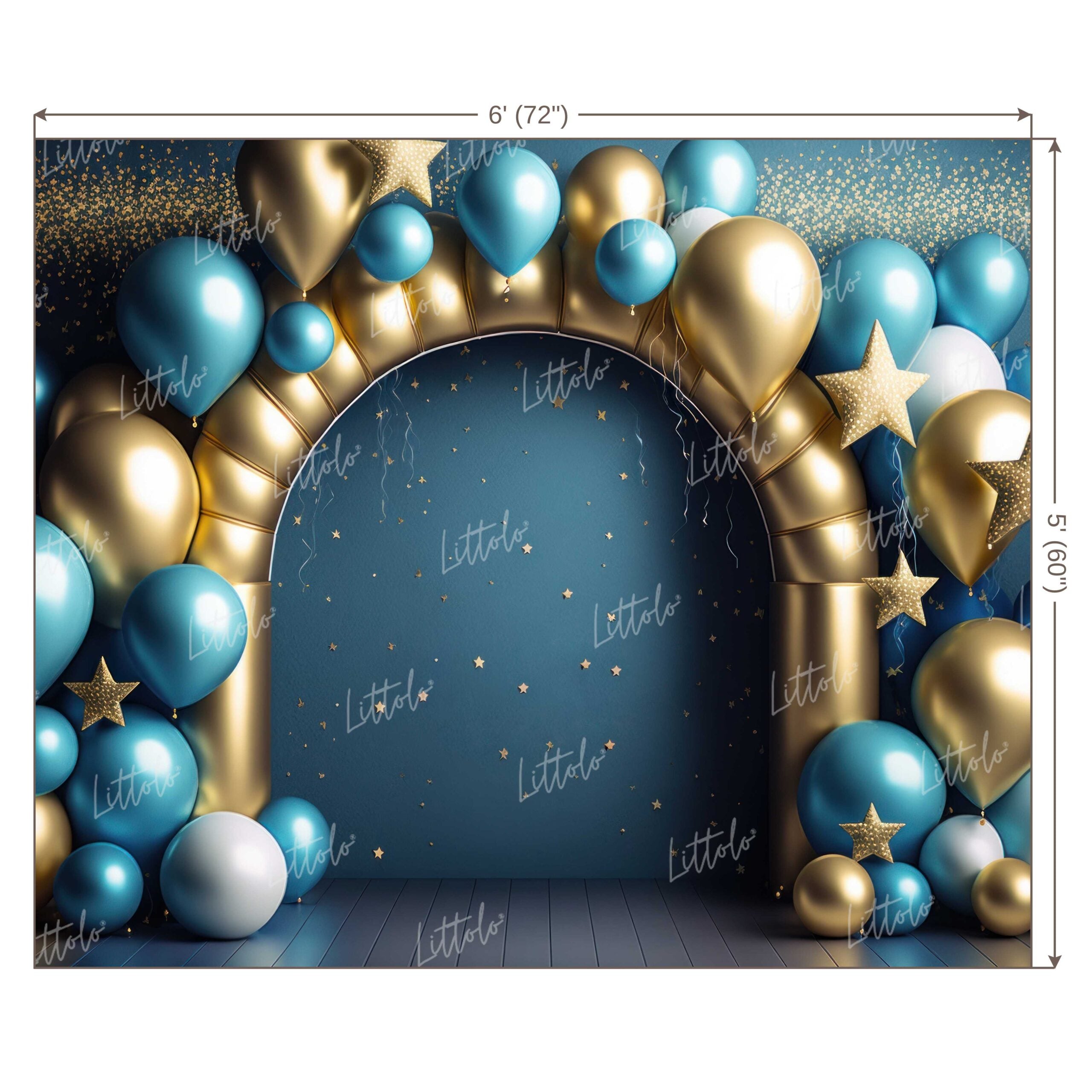 LB0646 Balloons Garland Star Backdrop