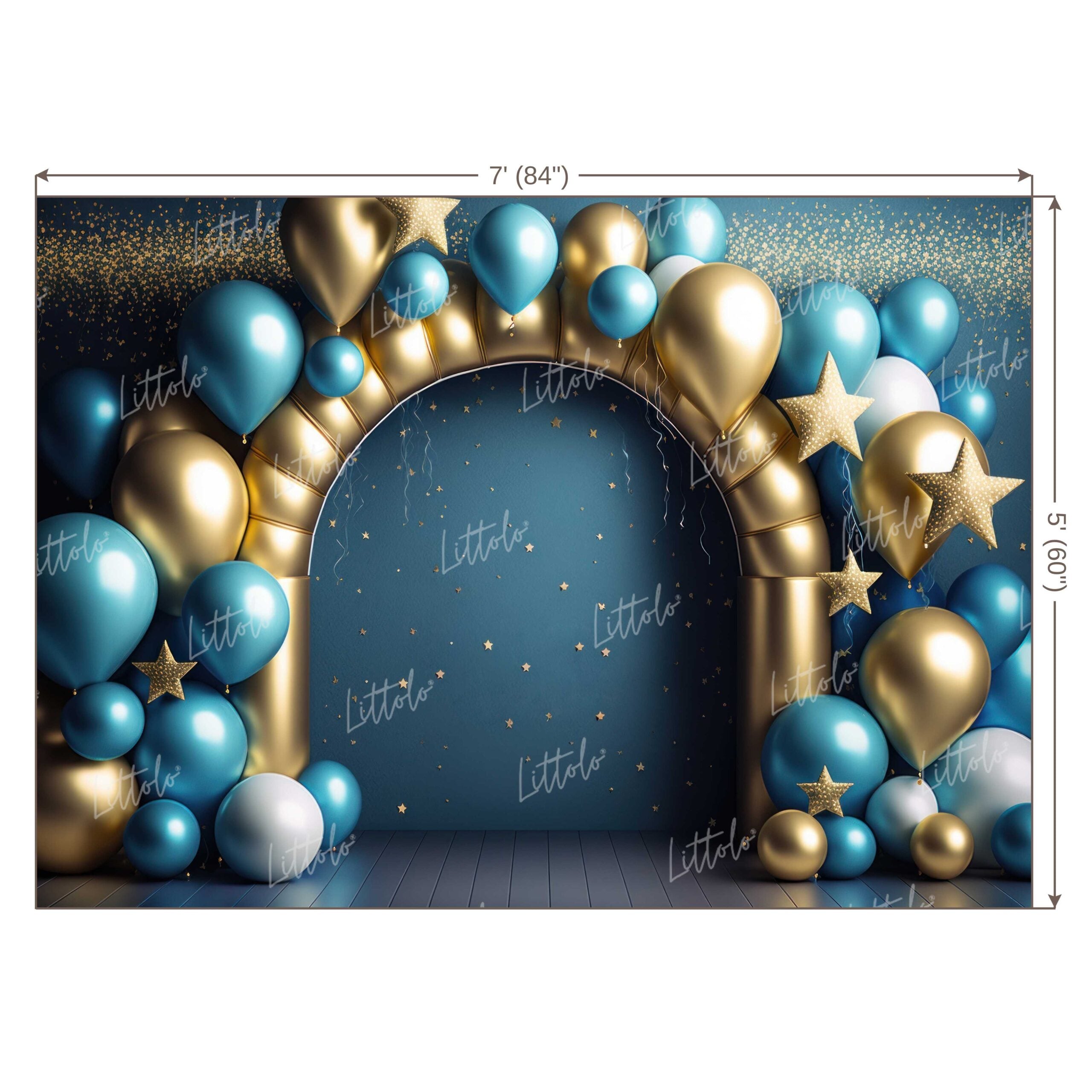 LB0646 Balloons Garland Star Backdrop