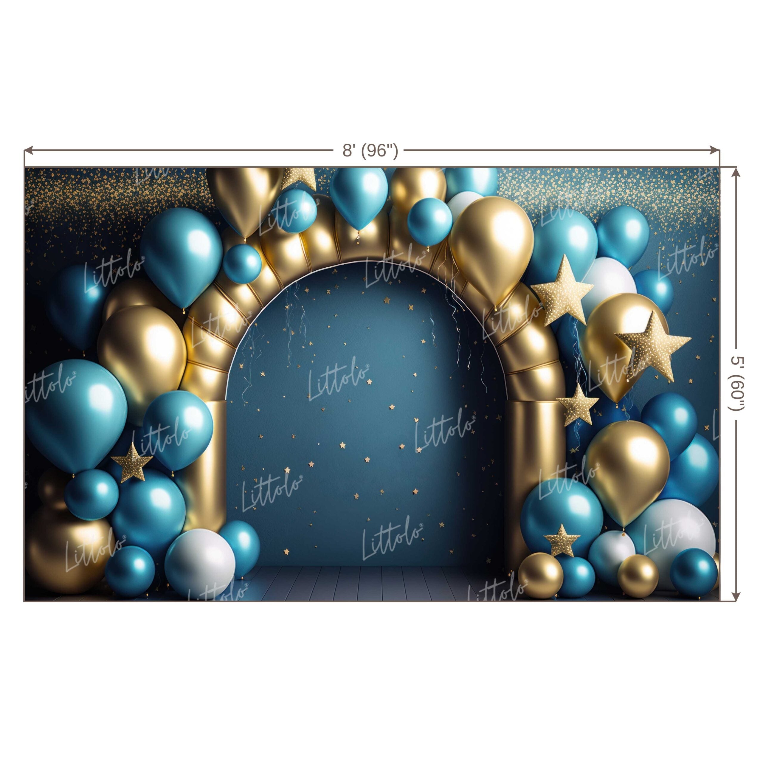 LB0646 Balloons Garland Star Backdrop