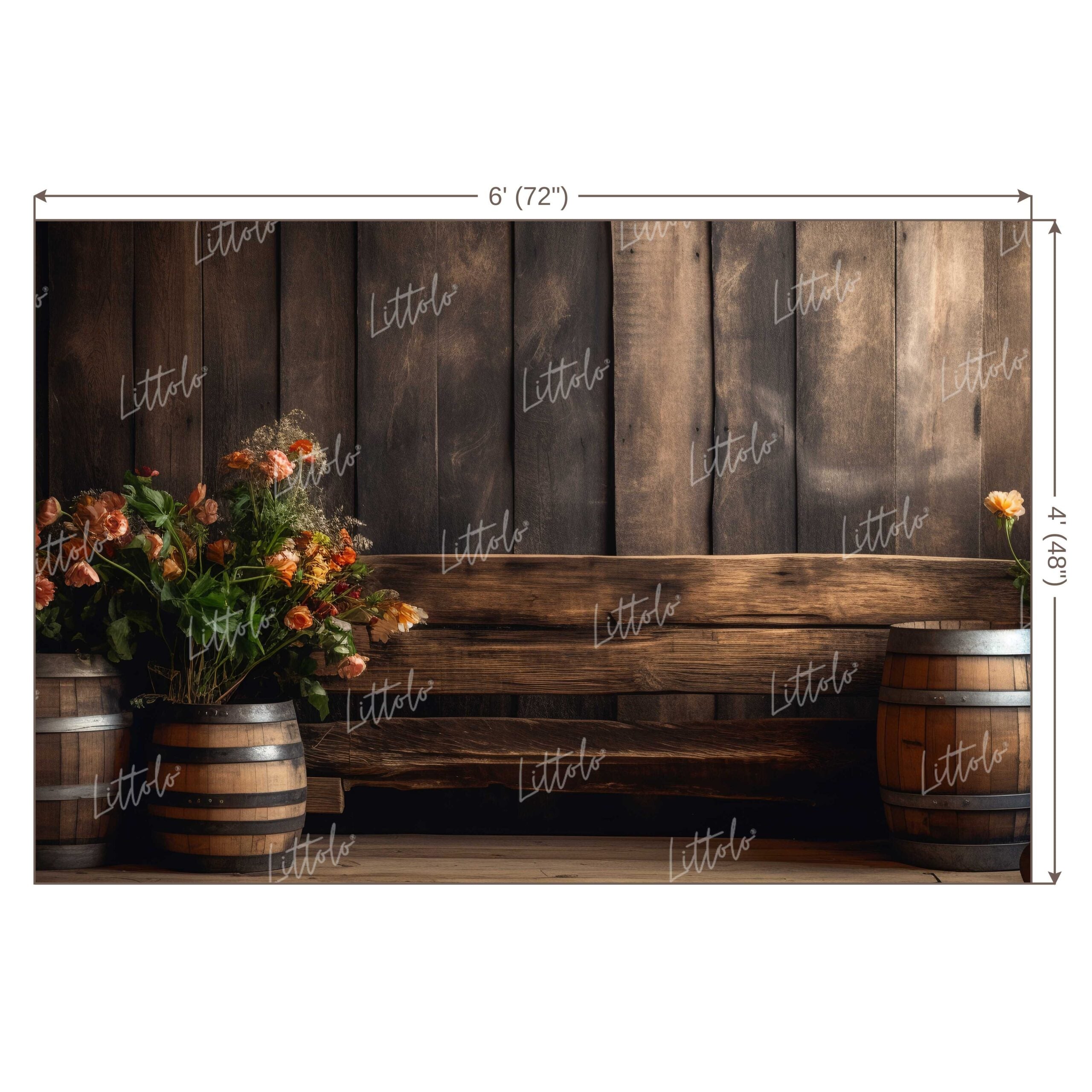 LB0650 Rustic Plank Backdrop