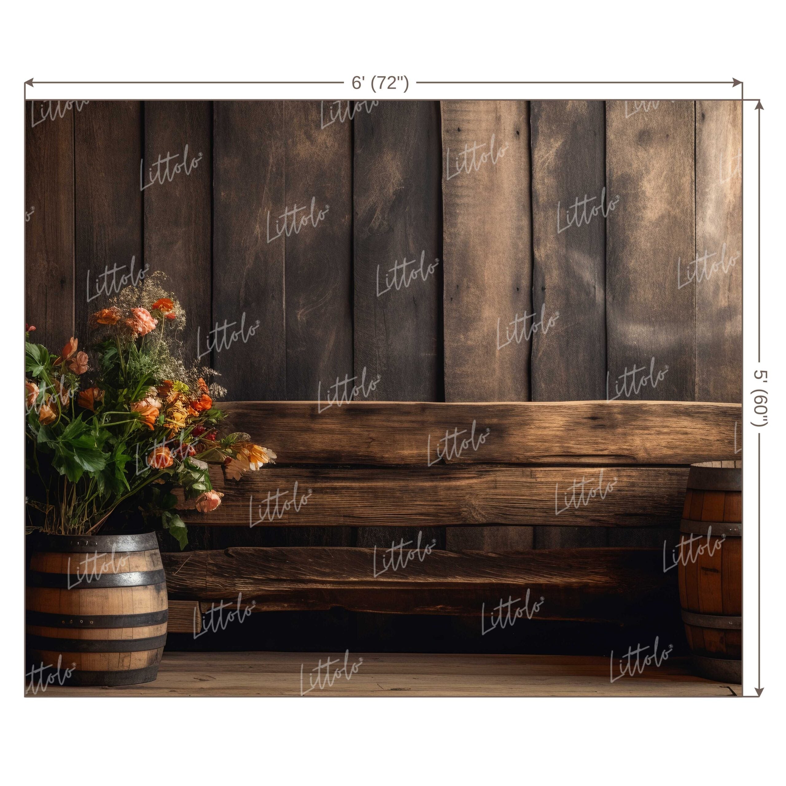 LB0650 Rustic Plank Backdrop