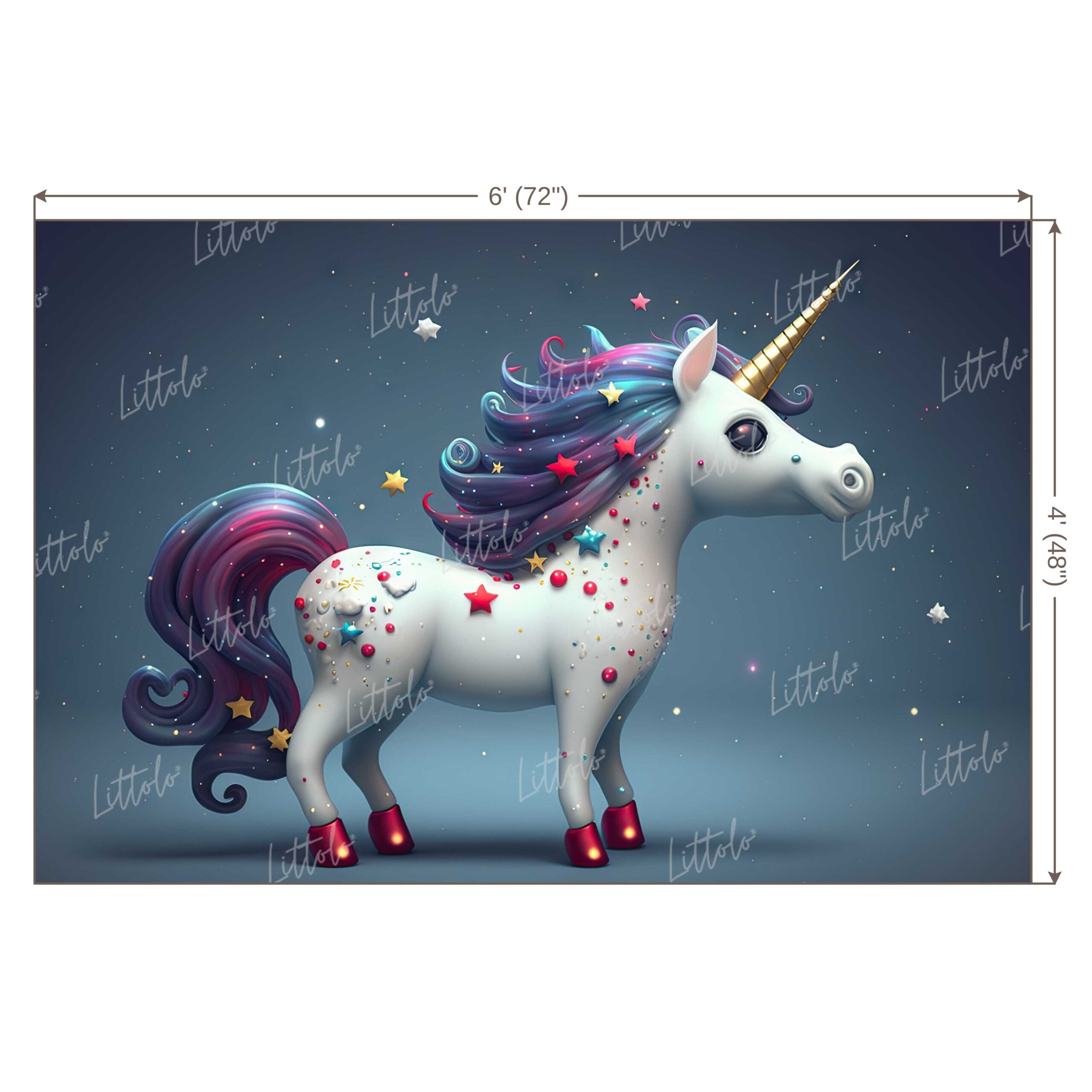 LB0652 Unicorn Backdrop