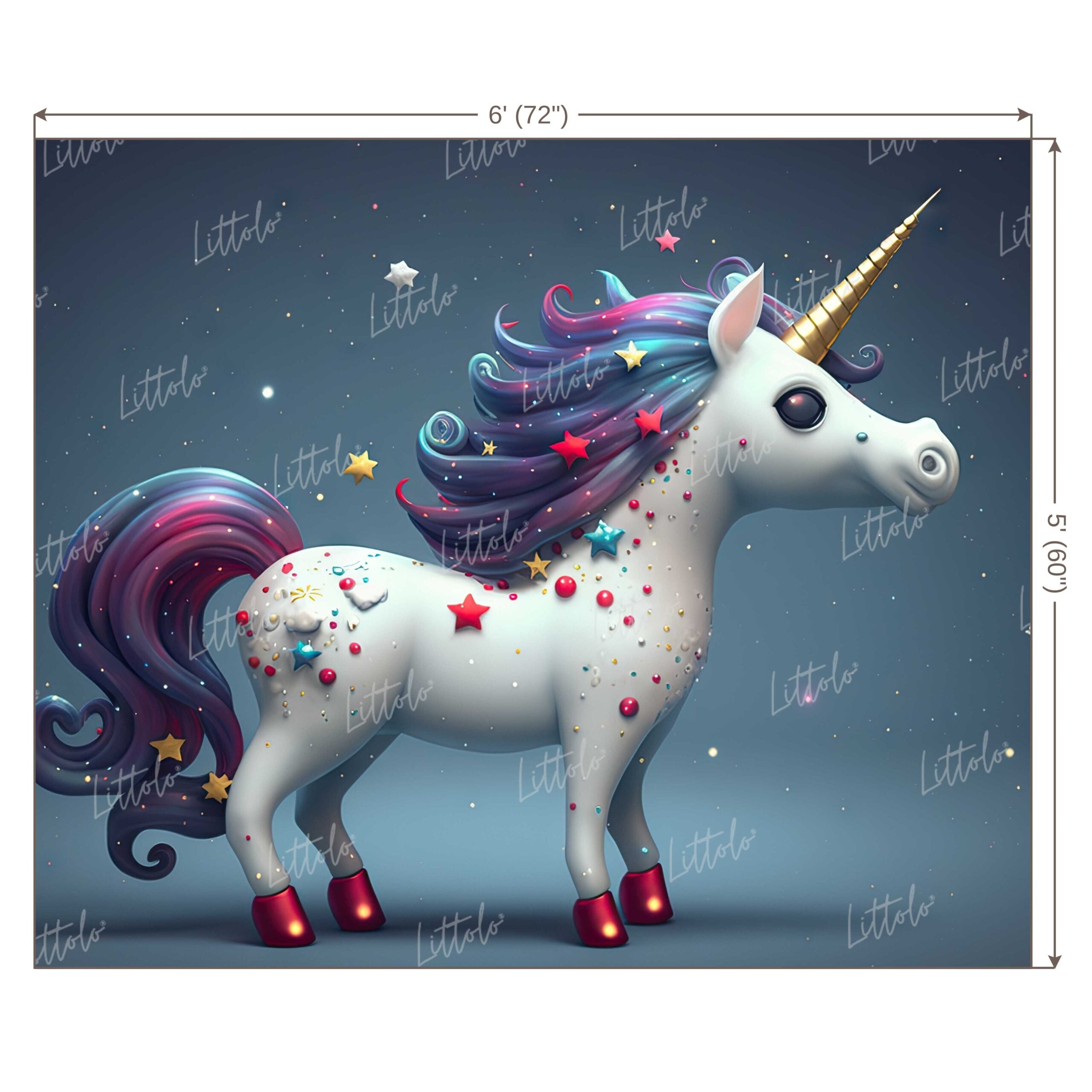 LB0652 Unicorn Backdrop