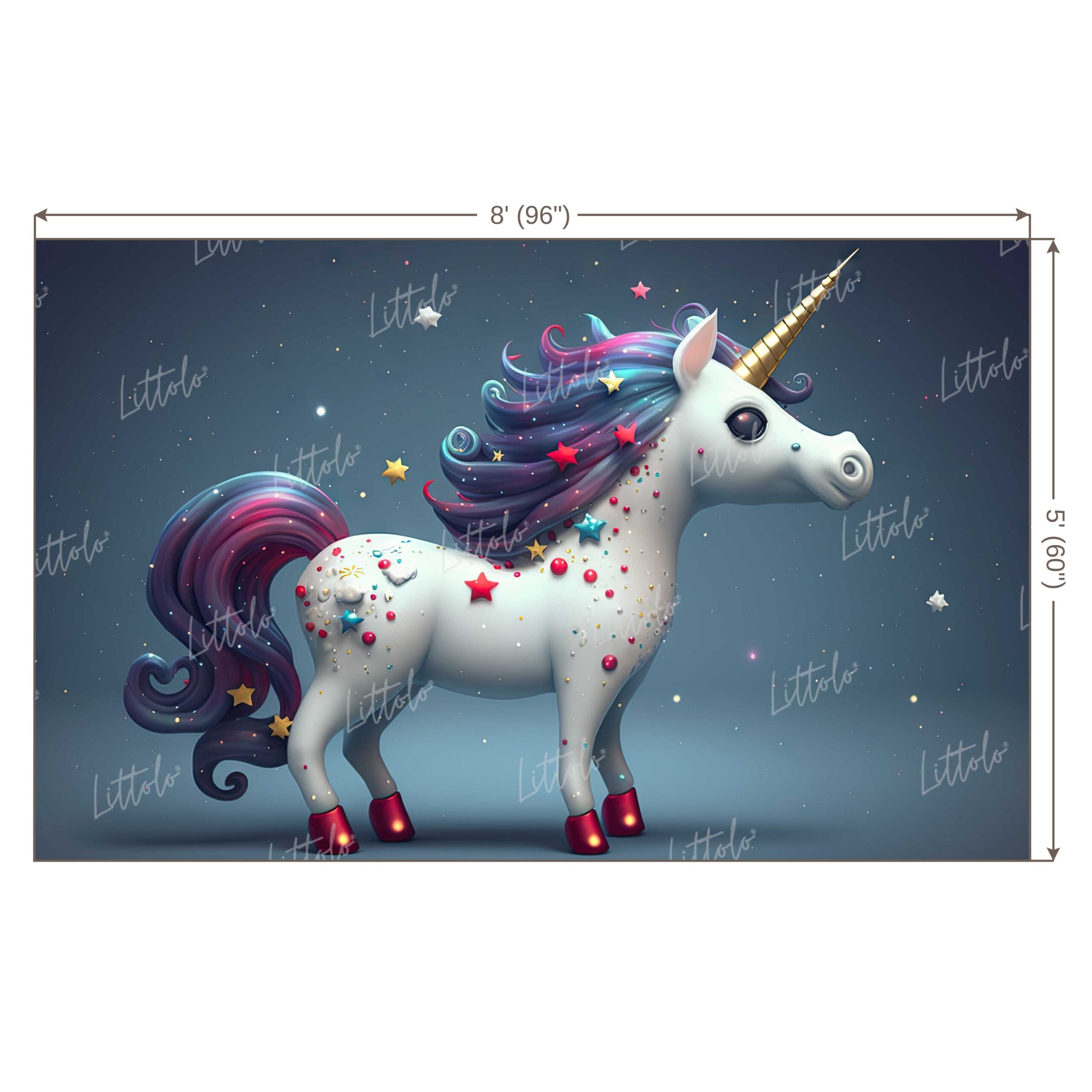 LB0652 Unicorn Backdrop