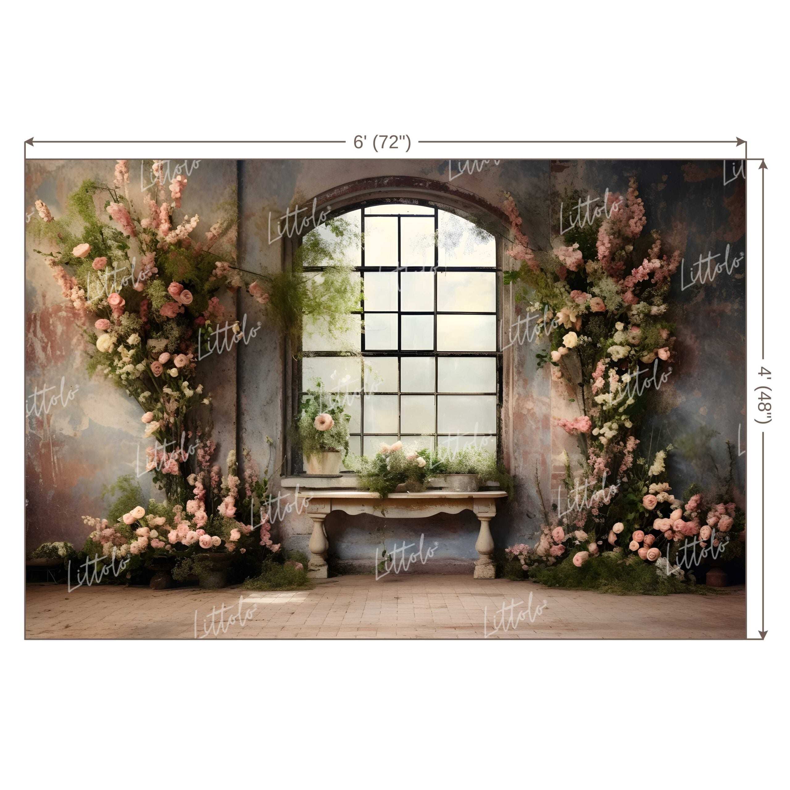 LB0656 Floral Wall Decor Backdrop