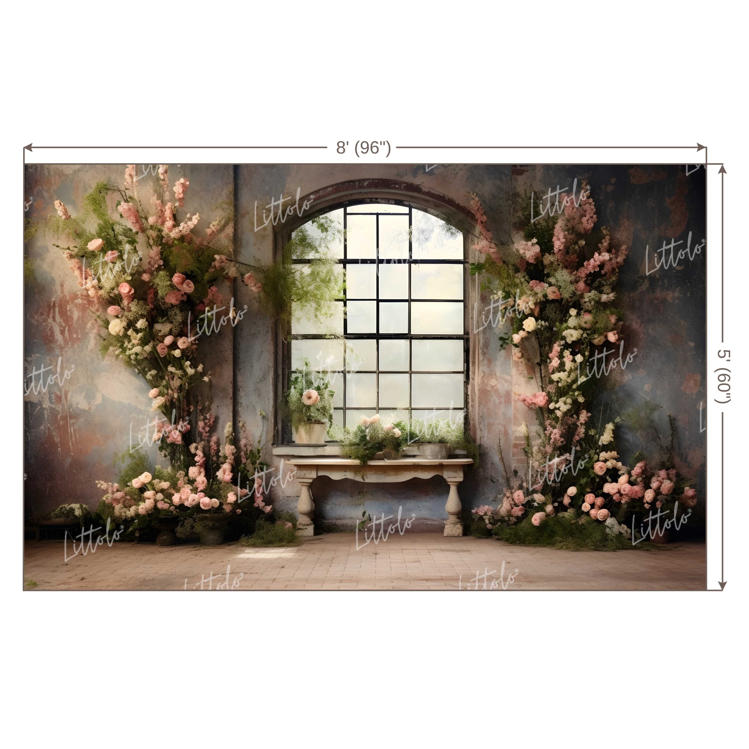 LB0656 Floral Wall Decor Backdrop