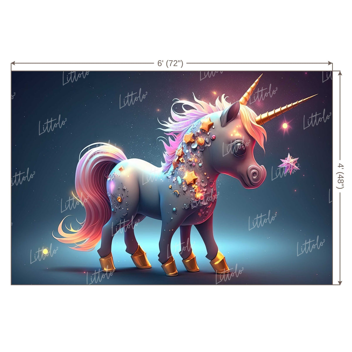 LB0657 Unicorn Theme Backdrop