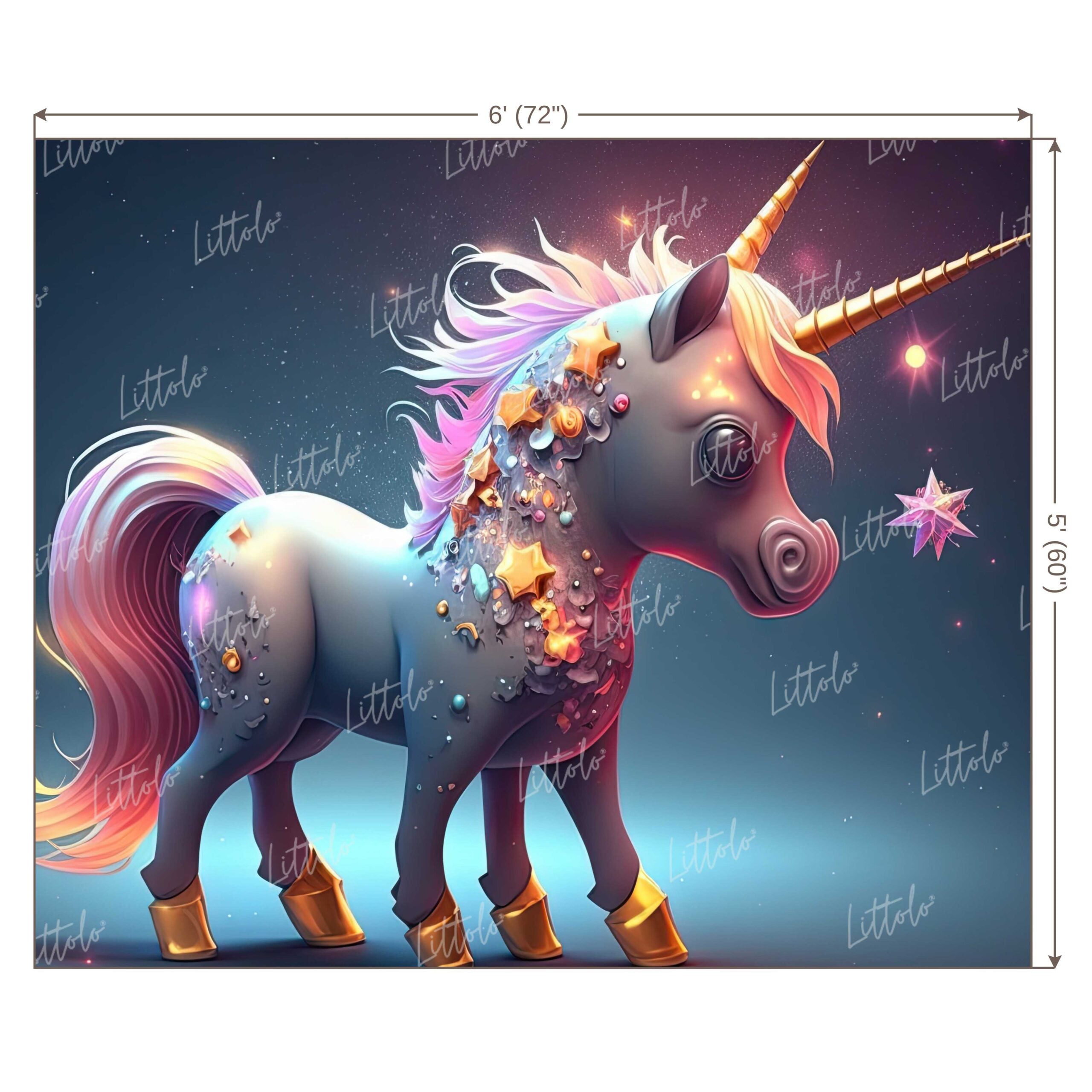 LB0657 Unicorn Theme Backdrop