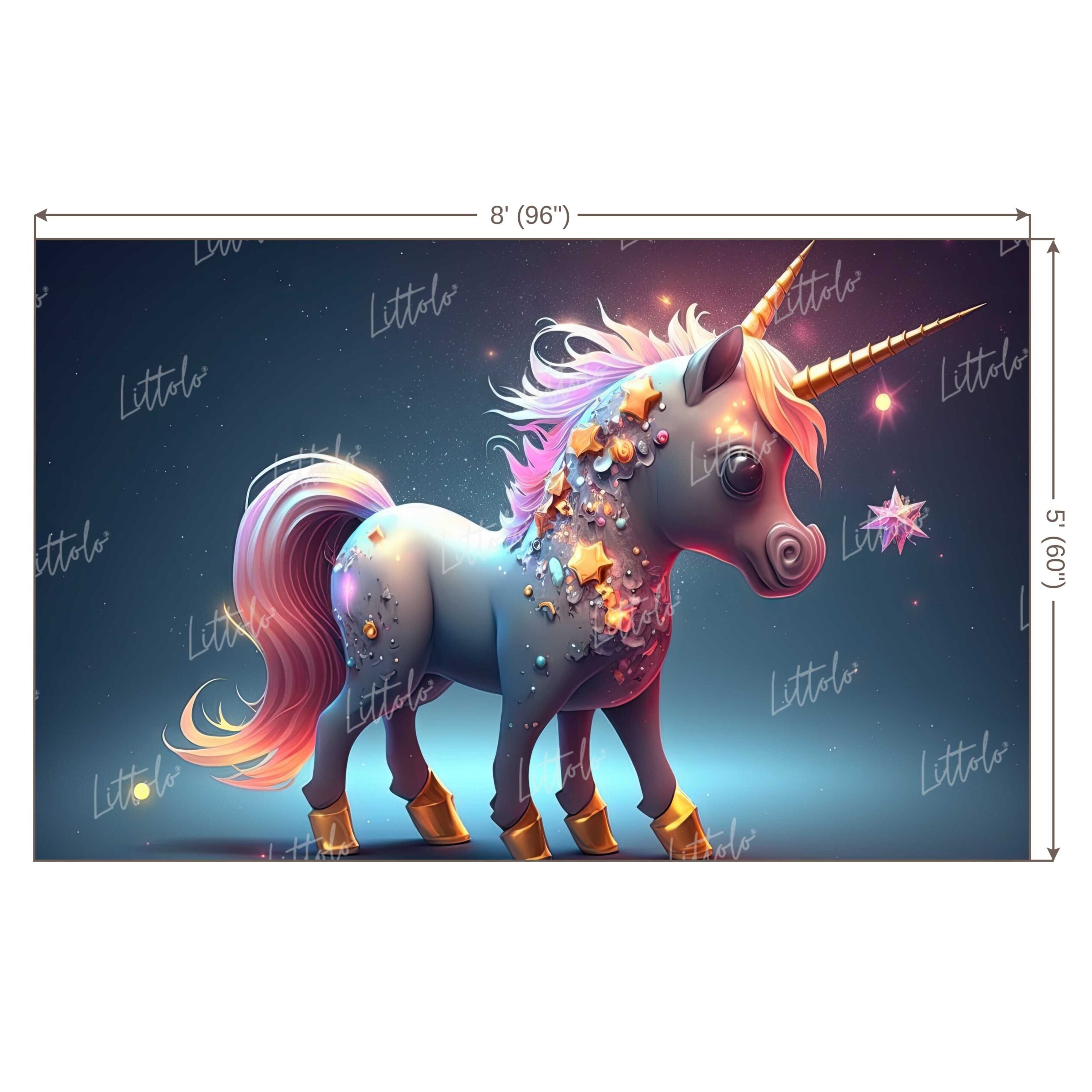 LB0657 Unicorn Theme Backdrop