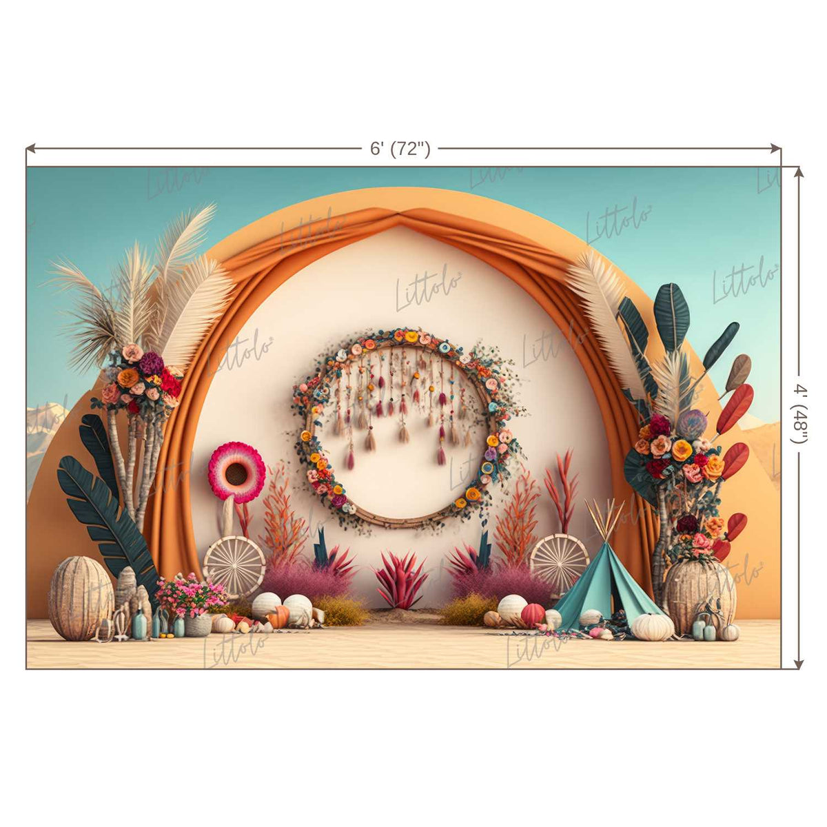 LB0659 Vintage Boho Backdrop